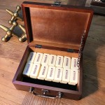 Customized Dominoes in Wood Box