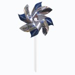 Customized Pinwheel 1 - Silver Mylar with 9" diameter propellers