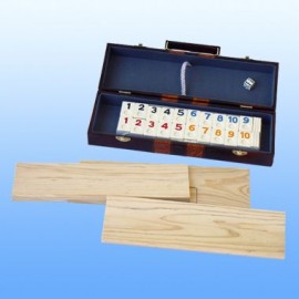 Deluxe Rummy W/ Wooden Racks with Logo