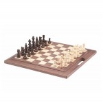 Promotional 16" Walnut Chess Set w/Handle (non-magnetic)