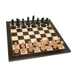 Custom Black Stained 15" Chess Set