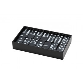 Double 6 Standard Black Dominoes Set ( SCREEN PRINT ) with Logo