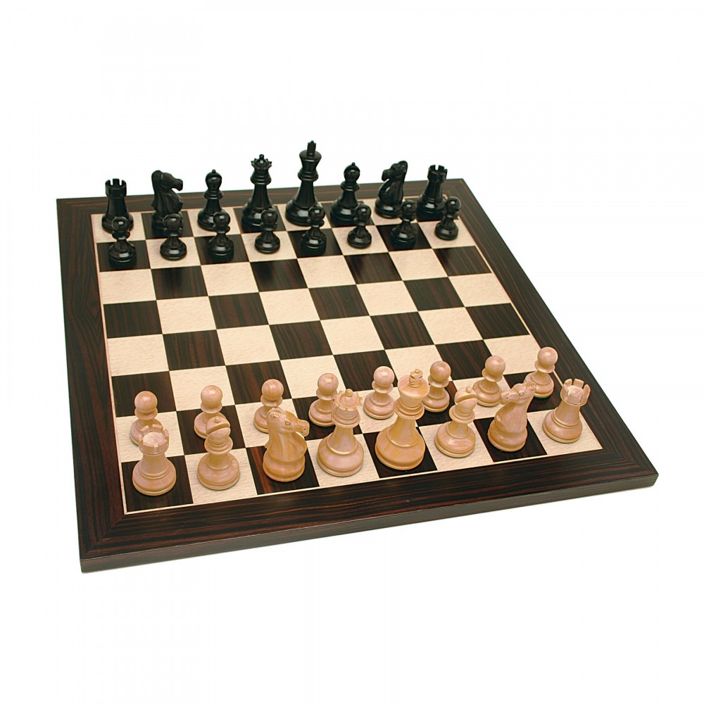 Customized Grand Jacques Style Chess Set- Weighted Pieces & 19" Wood Board Customized Grand Jacques Style Chess Set- Weighted Pieces & 19" Wood Board