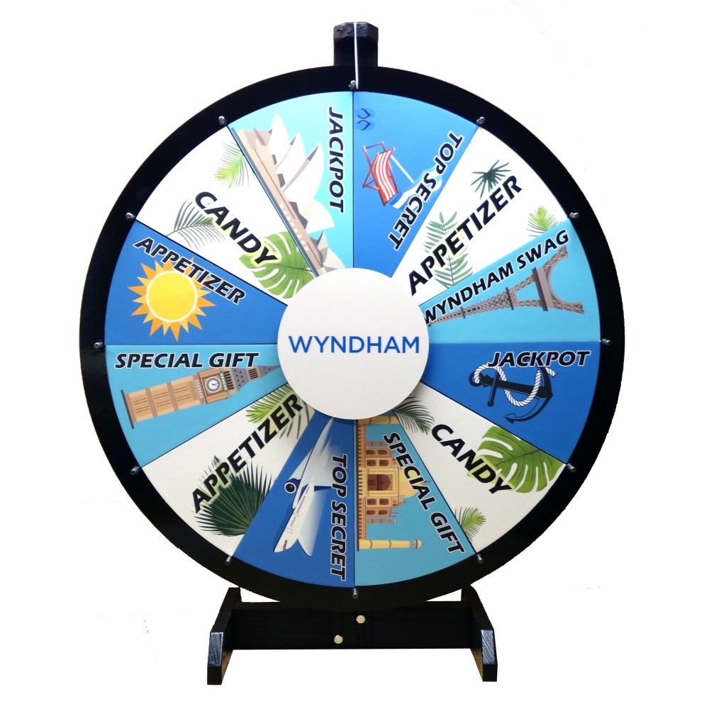32 Inch Removable Graphics Prize Wheel with Logo