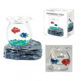 Swimming Fish Tank with Logo  Swimming Fish Tank with Logo