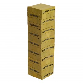 Custom Tabletop Toppling Tower - (1 Color Finish and 2 Imprints Included)