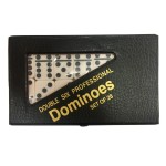 Personalized Double 6 PRO. WHITE Dominoes Set ( SCREEN PRINT )