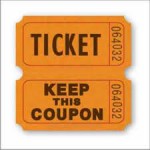 STOCK Double Raffle Ticket Roll of 2000 Ticket / Keep This Coupon Custom Printed