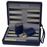 Customized Blue Travel Magnetic Backgammon