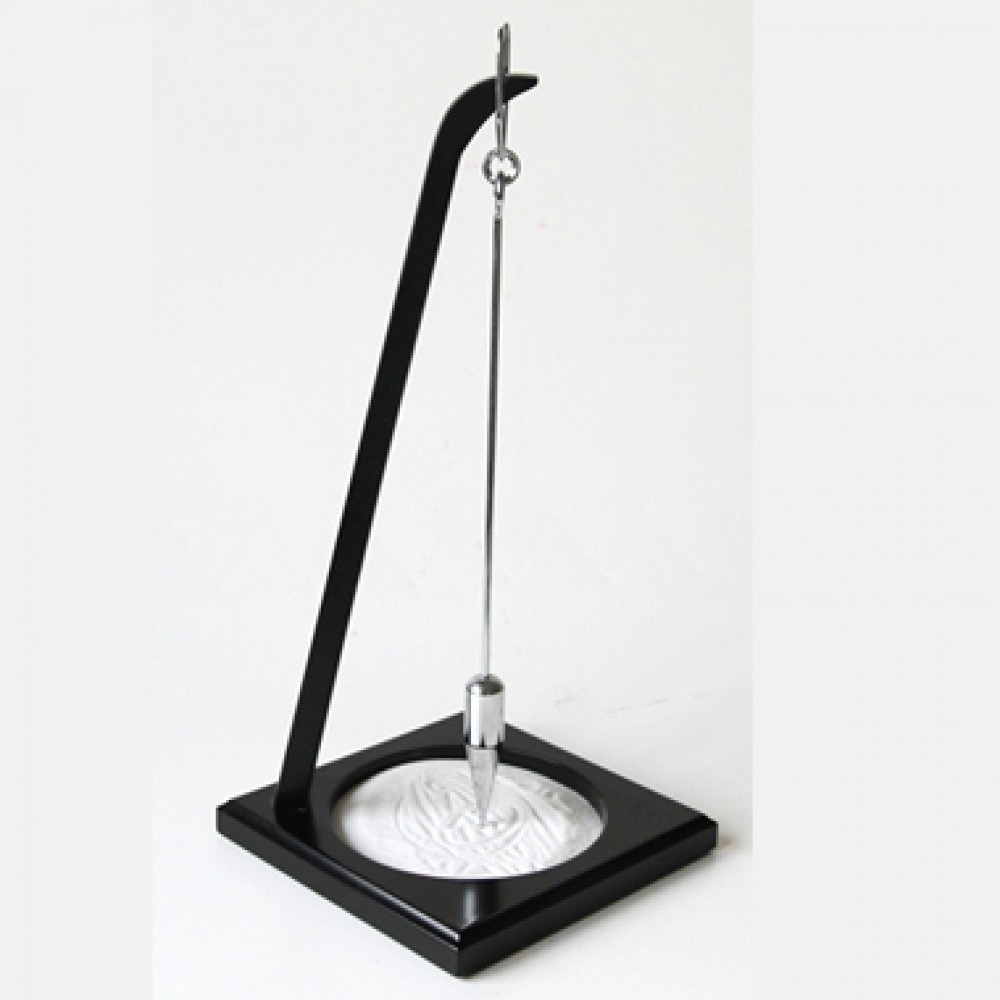 Customized Sand Pendulum w/ Black Finished Solid Wood Base & Stand Customized Sand Pendulum w/ Black Finished Solid Wood Base & Stand