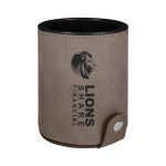 Promotional Gray Leatherette Dice Cup w/ 5 Dice