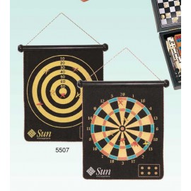 Magnetic 2 Sided Roll Up Velvet Dart Game with Logo