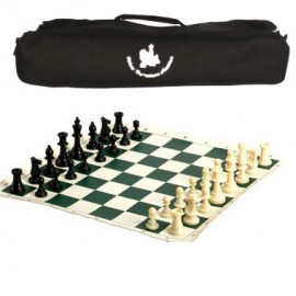 Jumbo Play Mat Plastic Tournament Chess Set with Logo