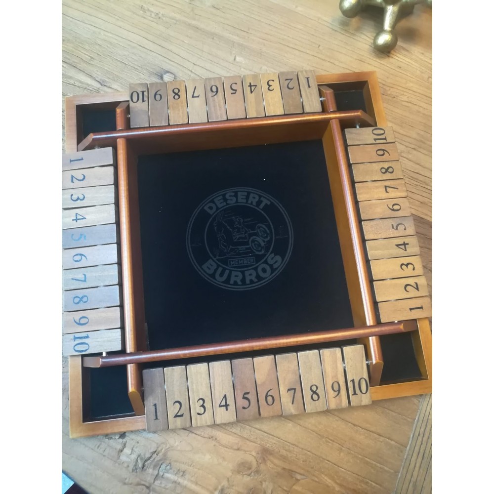 Logo Branded 4 Player Shut the Box Game Logo Branded 4 Player Shut the Box Game