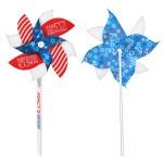 Promotional Pinwheel 4 - White Mylar with 9" diameter propellers