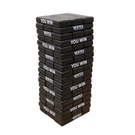 Logo Branded Jumbo Toppling Tower Blocks Game (2 Imprint, 1 Custom Color)