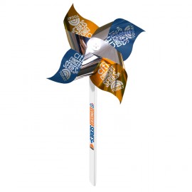 Promotional Pinwheel 2-Silver Mylar with 7" diameter contour propellers