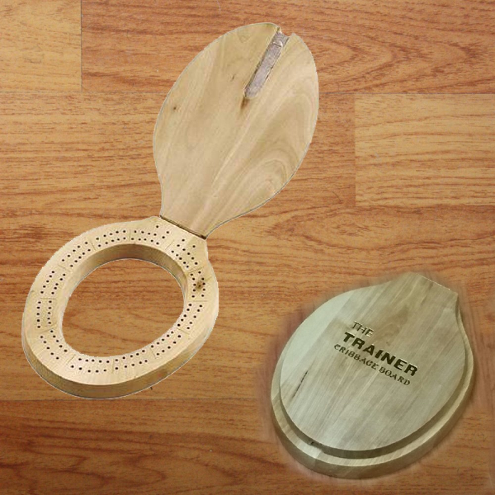 Wooden Trainer Cribbage with Logo