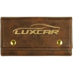 Custom Printed Rustic/Gold 2 Card Leatherette w/5 Dice Set