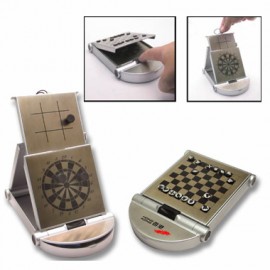 Logo Branded Dart, Chess, Checker, Tic Tac Toe Combination Game Set (Screen)