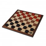 Customized Nostalgic Red and Black Wooden Checkers Set