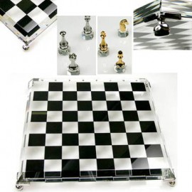 Logo Branded High End Genuine Crystal Chess Board & Chessman