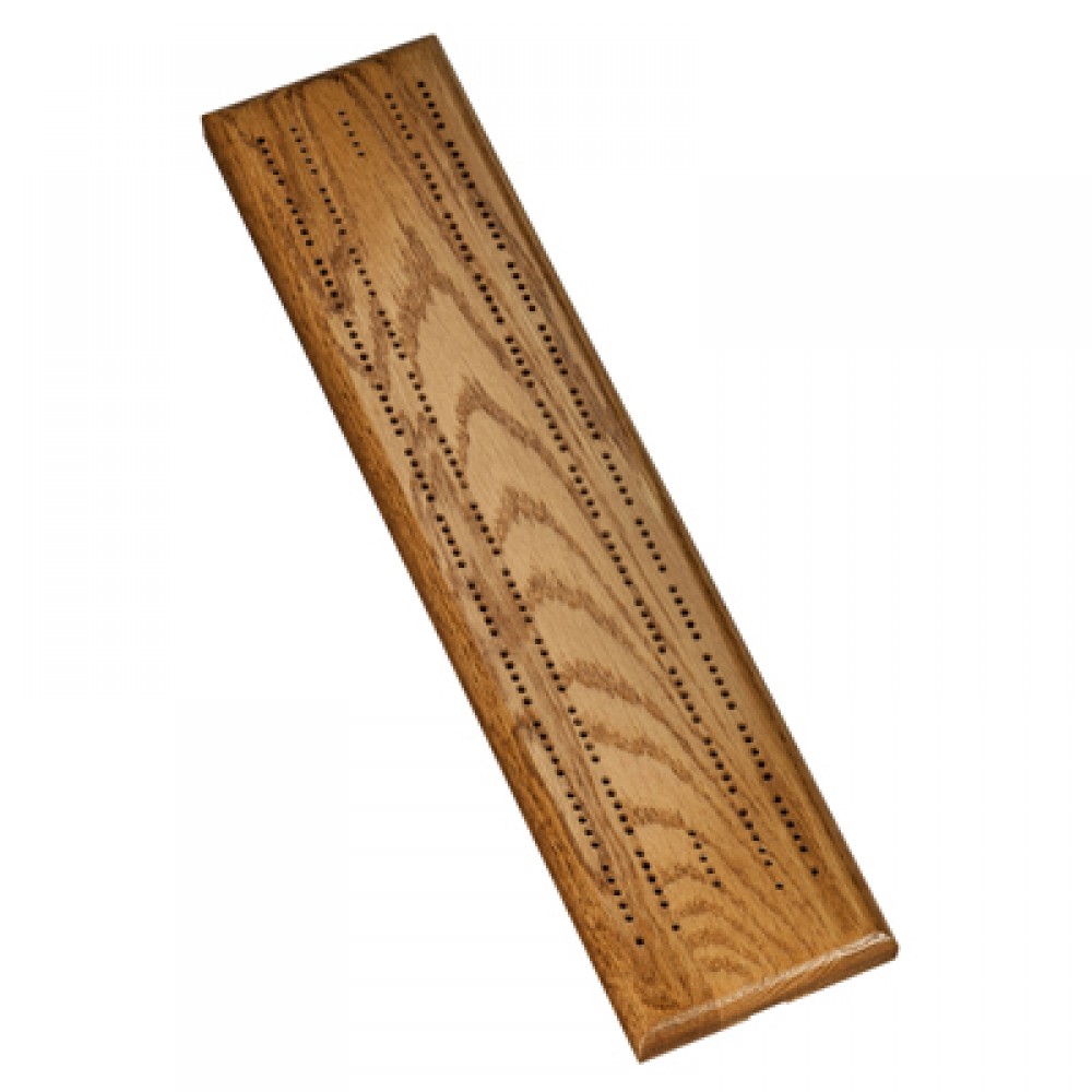 Promotional 2-Track Oak Stained Cribbage Board Promotional 2-Track Oak Stained Cribbage Board