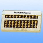 Brass Abacus Paperweight with Logo