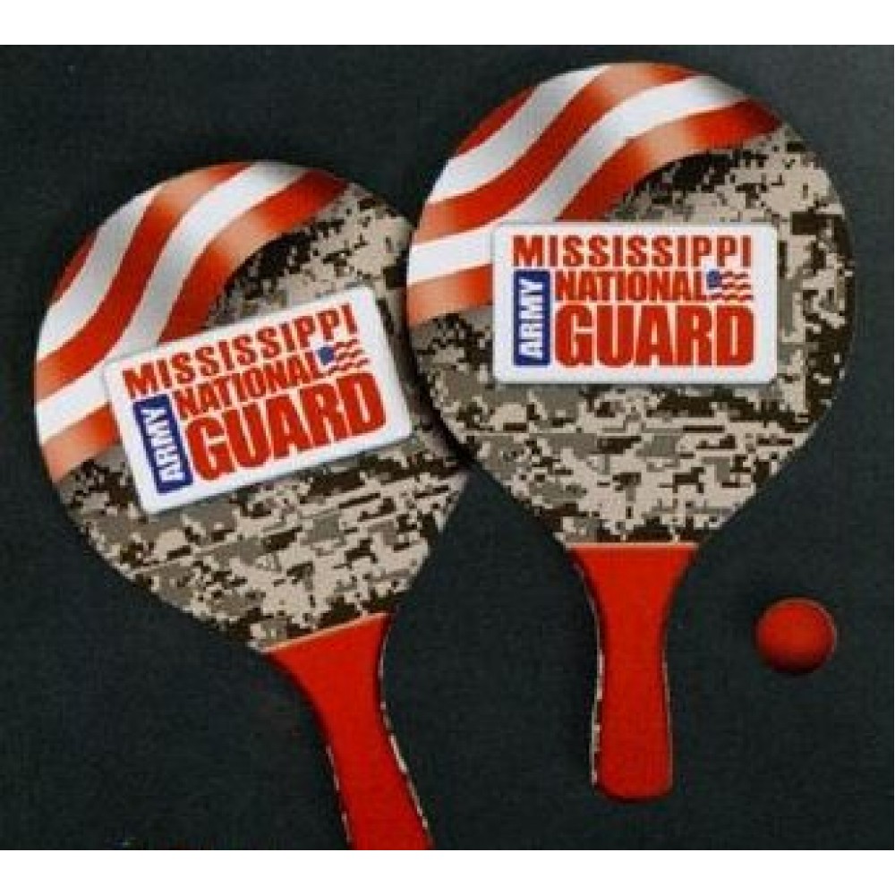 Beach Pong Ball & Paddle with Logo
