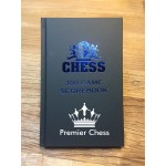 Logo Branded Hardcover Chess Scholastic Scorebook Matte Black