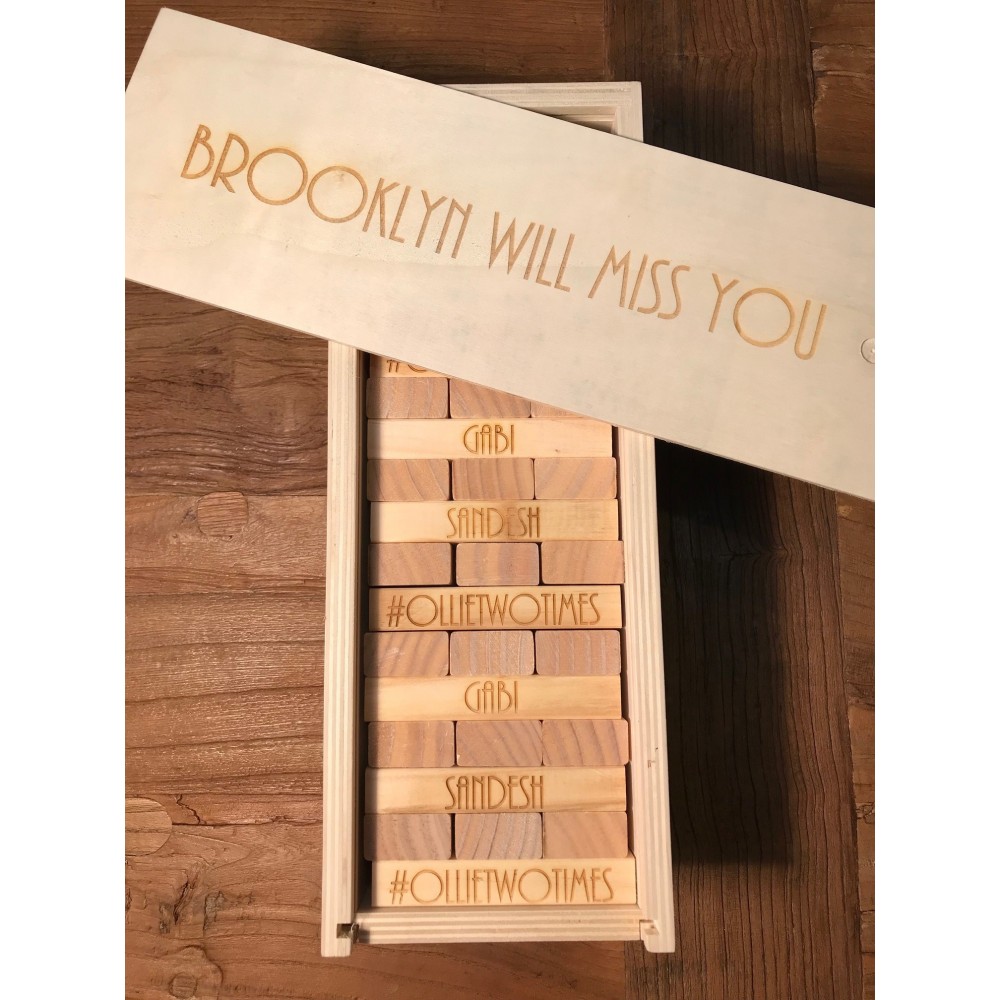 Customized Large Tumbling Tower Game, 14" Customized Large Tumbling Tower Game, 14"