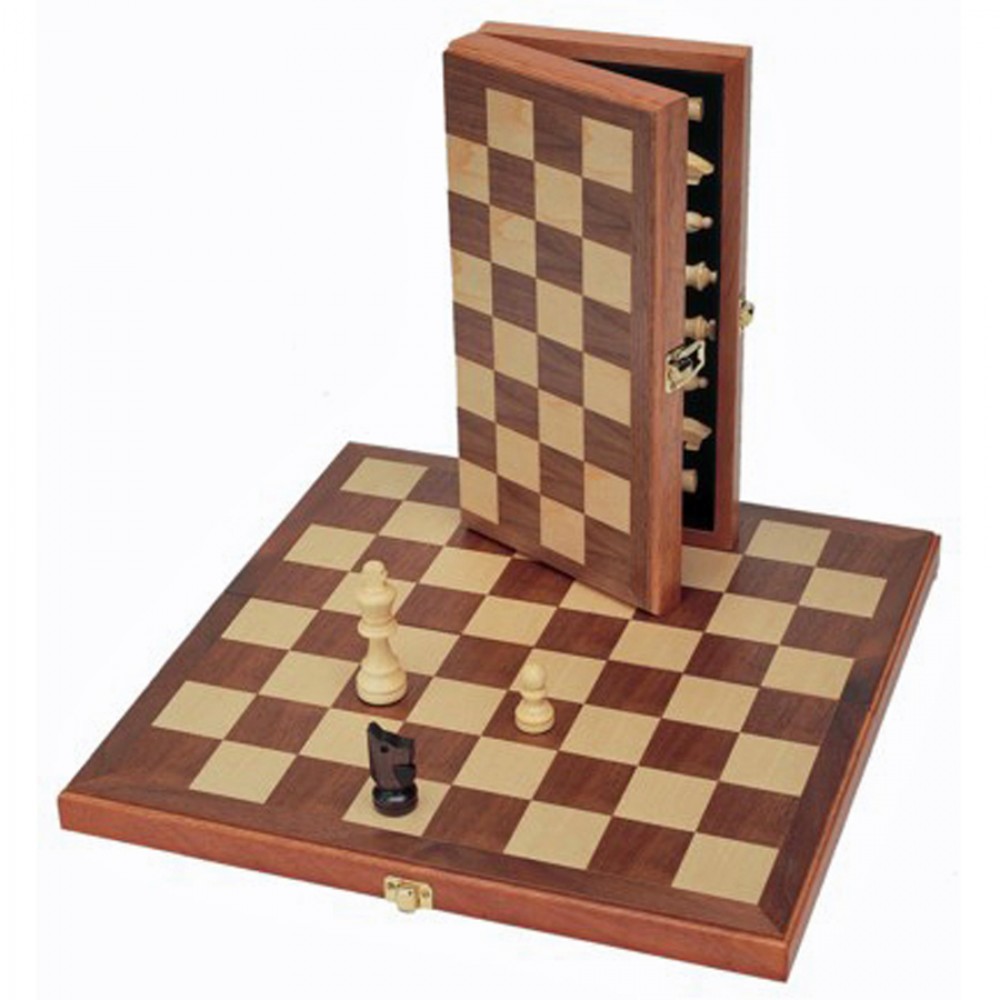 Promotional Folding Wood Chess Set - 11 1/2" Board Promotional Folding Wood Chess Set - 11 1/2" Board