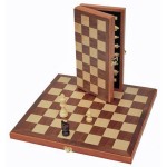 Promotional Folding Wood Chess Set - 11 1/2" Board