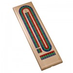 Customized Classic Cribbage Set - Solid Wood Tri-Color (Blue, Green, Red)