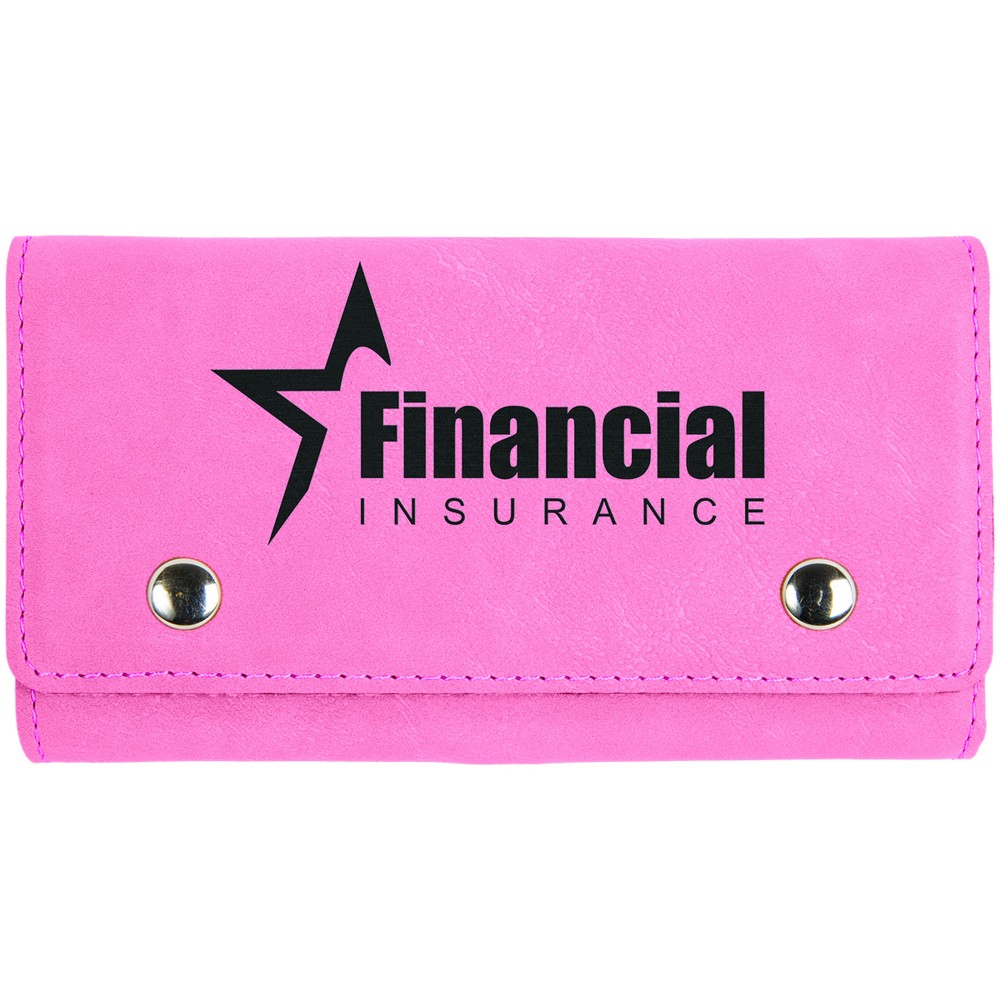 Logo Branded Pink 2 Card Leatherette w/5 Dice Set Logo Branded Pink 2 Card Leatherette w/5 Dice Set