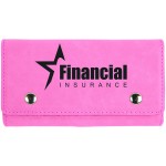 Logo Branded Pink 2 Card Leatherette w/5 Dice Set