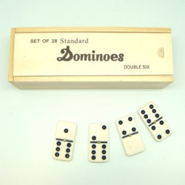 Customized Double 6 Standard Wooden Case Dominoes (Screened)