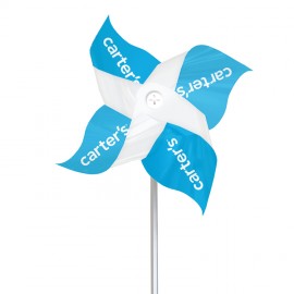 Pinwheel 2-White Mylar with 7" diameter contour propellers with Logo