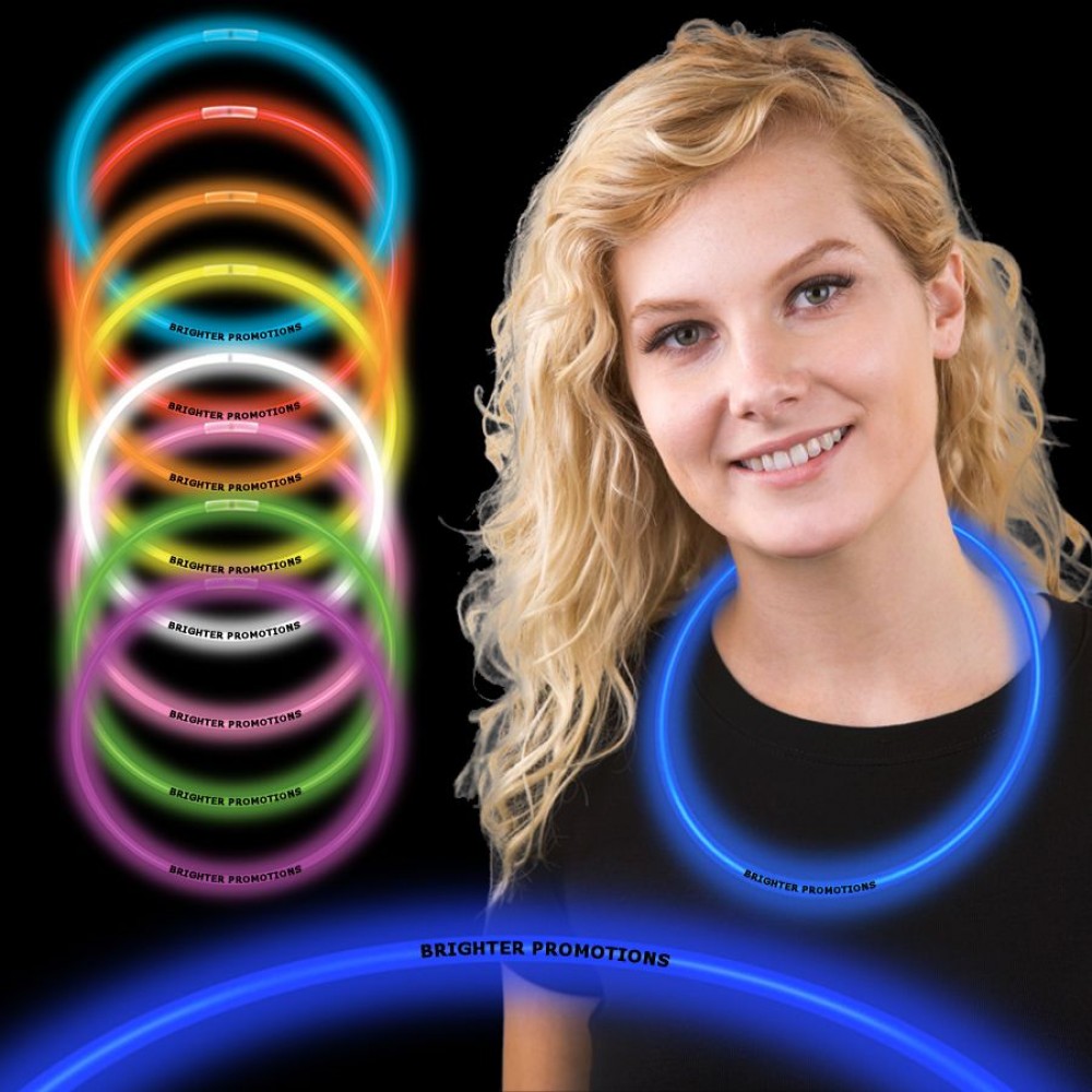 Logo Branded 22" Single Color Superior Blue Glow Necklace(Pad Printed) Logo Branded 22" Single Color Superior Blue Glow Necklace(Pad Printed)