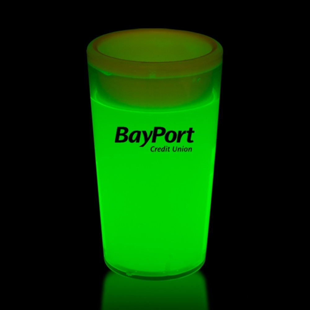 Personalized 2 Oz. Green Glow Shot Glass Personalized 2 Oz. Green Glow Shot Glass