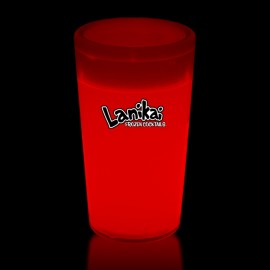 Logo Branded 2 Oz. Red Glow Shot Glass