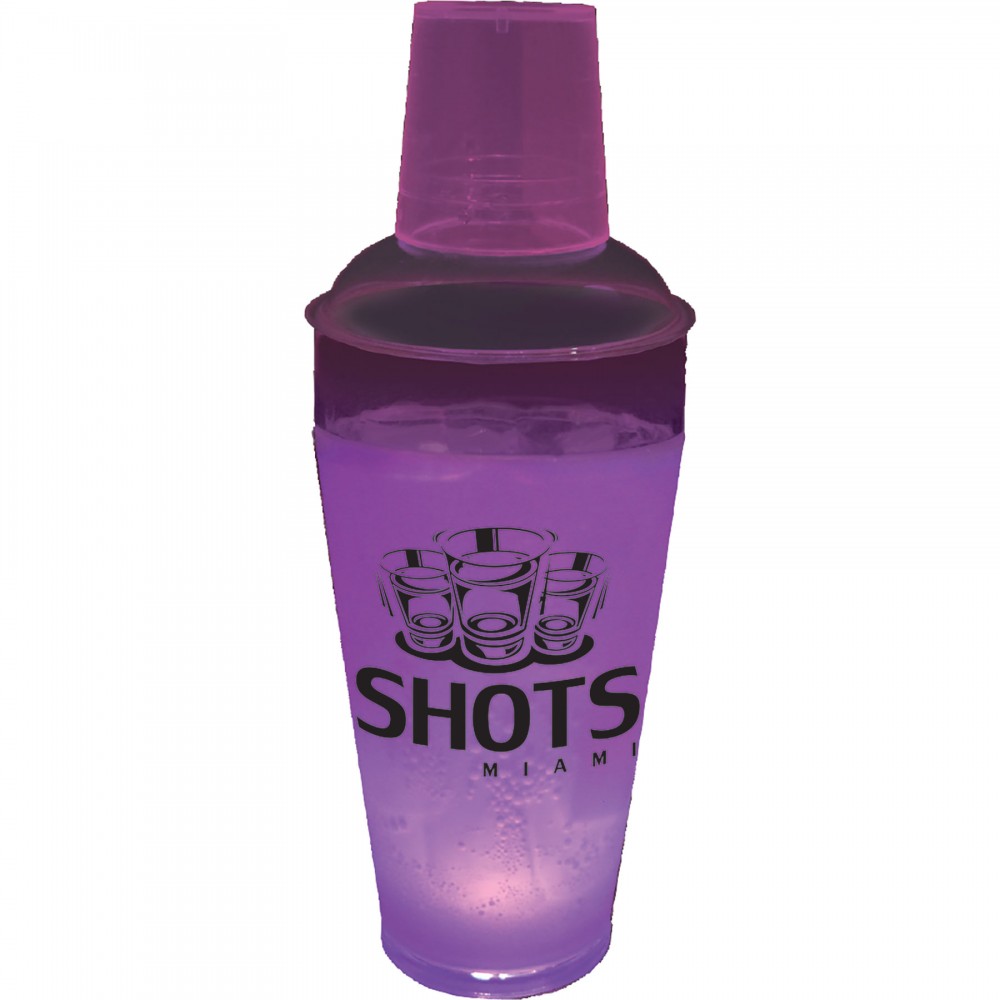 Personalized 20 Oz. Plastic Light-Up Cocktail Shaker