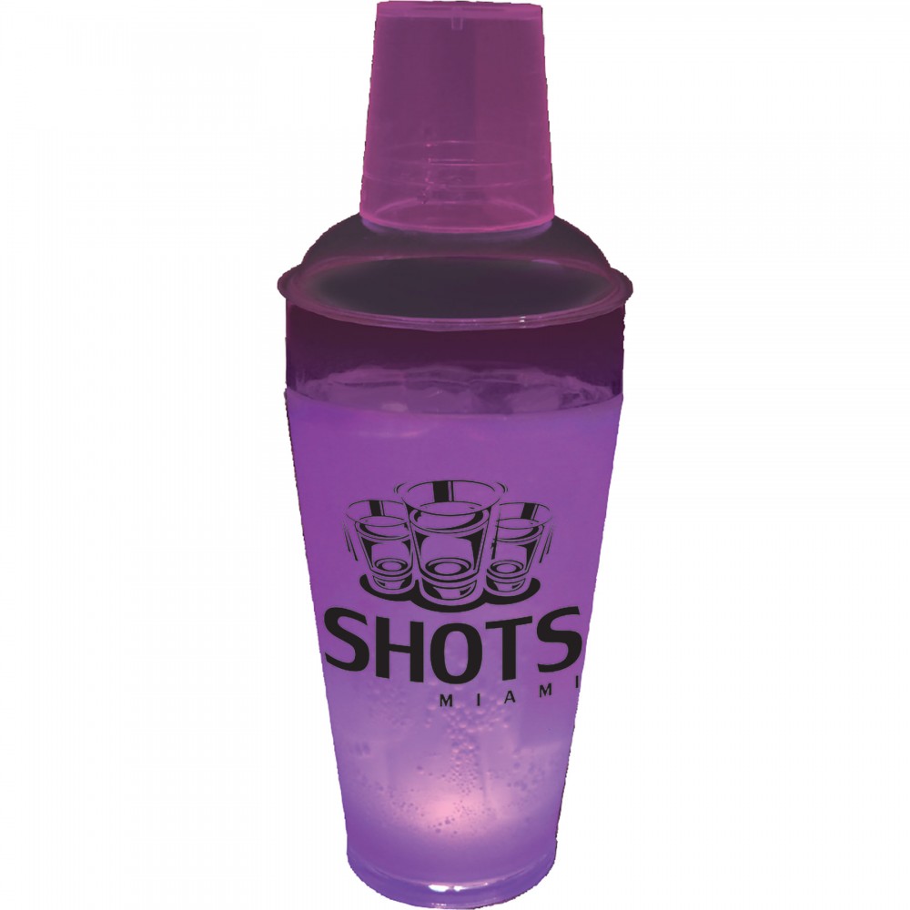 20 Oz. Plastic Light-Up Cocktail Shaker with Logo 20 Oz. Plastic Light-Up Cocktail Shaker with Logo