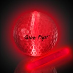 Red Glow Flyer Golf Ball Replacement Mini Glow Sticks with Logo