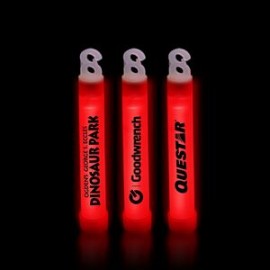 Personalized 4" Premium Red Glow Stick