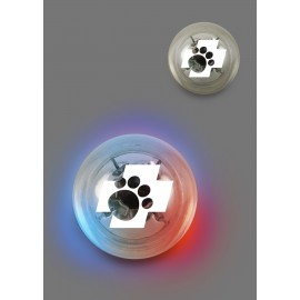 Blue/Red Clear Blinking Balls with Logo  Blue/Red Clear Blinking Balls with Logo