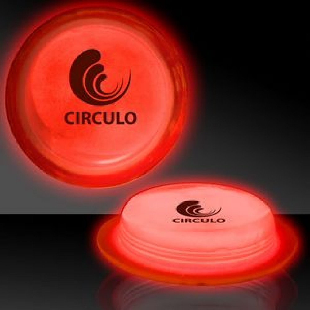 3" Circle Shaped Red Glow Badges with Logo