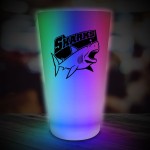 16 Oz. Multi-Colored Neon Look Pint Glass with Logo