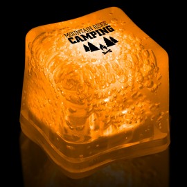 Personalized 1 3/8" Orange Lited Ice Cube(Pad Printed)  Personalized 1 3/8" Orange Lited Ice Cube(Pad Printed)