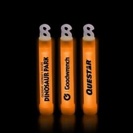 4" Premium Orange Glow Stick with Logo  4" Premium Orange Glow Stick with Logo